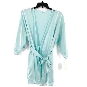 Sold - Flora Nikrooz satin lace trimmed robe -L/XL